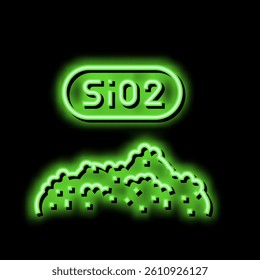 sio2 semiconductor manufacturing neon light sign vector. sio2 semiconductor manufacturing illustration