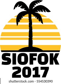 Siofok 2017 palm with sun