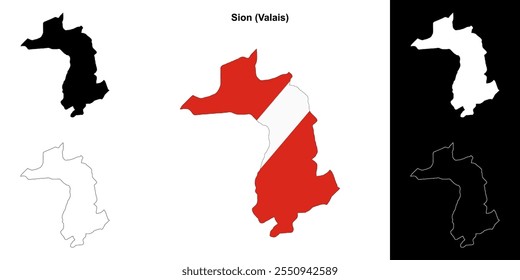 Conjunto de mapa de esquema en blanco de Sion