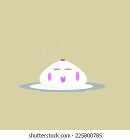 Siopao or steamed dumpling,EPS 10