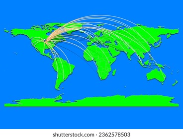 Sioux Falls, United States of America map - Concept map for Sioux Falls, United States of America on World map. Suitable for export concepts.