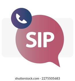 Sip message. Text message. Dialog, chat speech bubble. Communication box. Vector illustration.