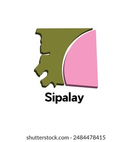 Sipalay City world map vector design template, graphic style isolated on white background, suitable for your company