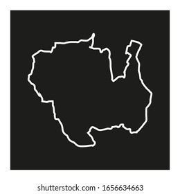 Sipaliwini region map in Suriname Country