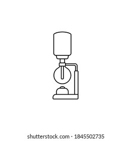 Siphon, cafetera, métodos alternativos de elaboración de café Icono de línea delgada simple ilustración vectorial