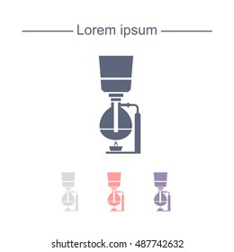 siphon coffee maker icon. logo design. vector illustration