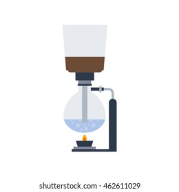 siphon coffee maker icon. vector illustration