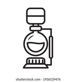 Siphon-Kaffeemaschine auf Hintergrund