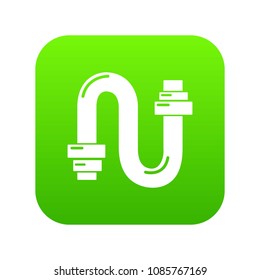 Siphon icon green vector isolated on white background