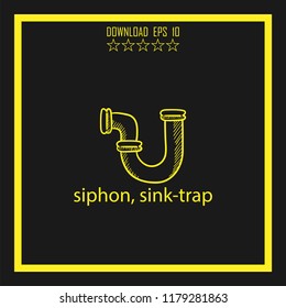 siphon sketch vector icon
