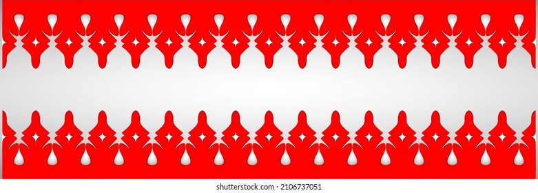 siple pattern with colors red and white and can be repeated. can be used as wall decoration or border