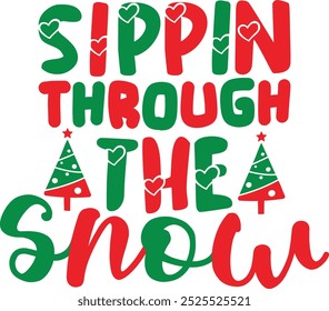 Sippin Through The Snow shirt, Red Wine Glass Ugly Christmas Sweater | Wine Lover Gift | T-Shirt | Tank Top | Sweatshirt 