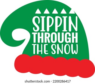 sippin through the snow vector file