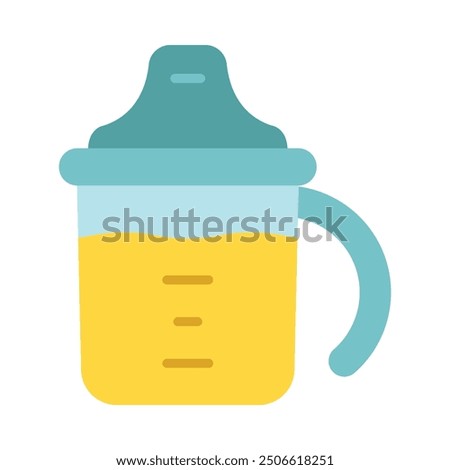 Sippy Cup Flat Icon Design For Personal nad Commercial Use