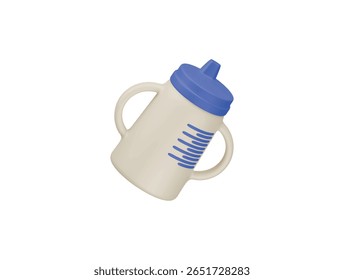 sippy cup icon 3d illustration render