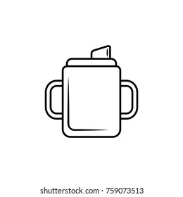 Sippy cup icon on white background