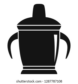 Sippy cup icon. Simple illustration of sippy cup vector icon for web design isolated on white background
