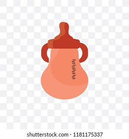 Sippy cup vector icon isolated on transparent background, Sippy cup logo concept