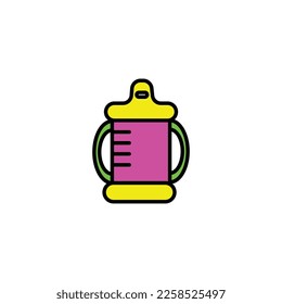 sippy cup vector type icon