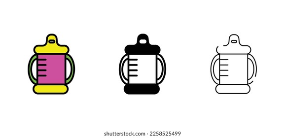 sippy cup vector type icon