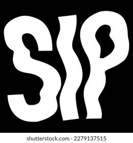 Sip.Vector illustration sip lettering.Sip logo