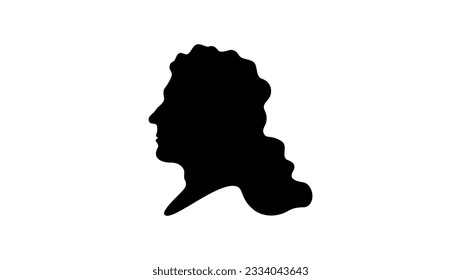 Sir Christopher Wren silhouette, high quality vector