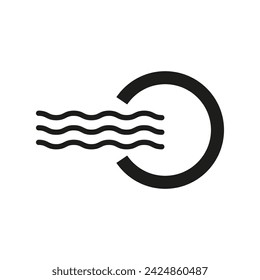 Sir filter sign. Air flow symbol. Purifier icon. Vector illustration. EPS 10.