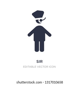 sir icon on white background. Simple element illustration from People concept. sir icon symbol design.