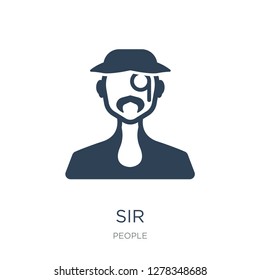 sir icon vector on white background, sir trendy filled icons from People collection, sir vector illustration