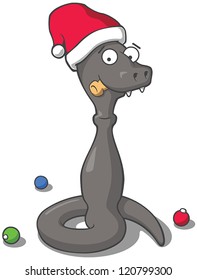 Sir Snake started celebrating early by eating a bottle of champagne