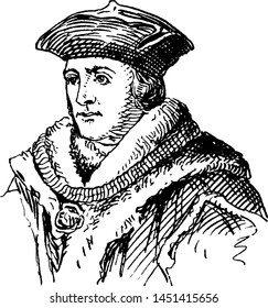 Sir Thomas More, Vintage Illustration