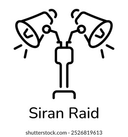 Ícone de raid Siran em estilo de linha 