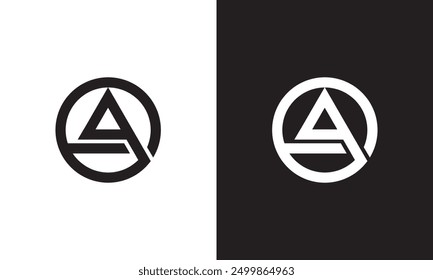 A sircle logo premium logo white and black color vector logo