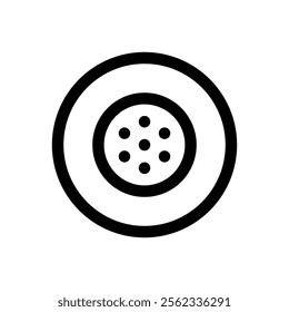 Siren alarm. Editable stroke vector icon.