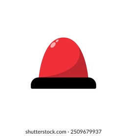 Siren alarm icon in flat style. Emergency, warning light sign symbol