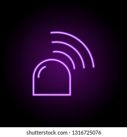 siren alarm outline icon. Elements of Security in neon style icons. Simple icon for websites, web design, mobile app, info graphics