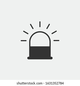Siren alarm vector icon emergency