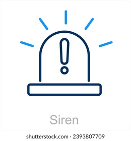 Siren and alert icon concept