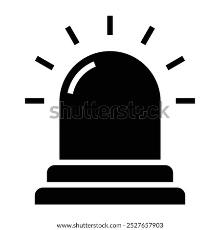 siren black icon. vector illustration.