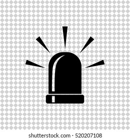 Siren -  black vector icon