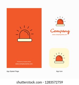 Siren Company Logo App Icon and Splash Page Design. Creative Business App Design Elements