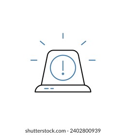 siren concept line icon. Simple element illustration. siren concept outline symbol design.