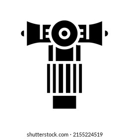 siren emergency equipment glyph icon vector. siren emergency equipment sign. isolated contour symbol black illustration