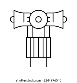 siren emergency equipment line icon vector. siren emergency equipment sign. isolated contour symbol black illustration