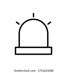 Siren, emergency icon. Simple line, outline vector elements of firefighters icons for ui and ux, website or mobile application