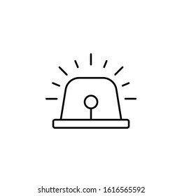 Siren, emergency, police, urgency line icon. Elements of protests illustration icons. Signs, symbols can be used for web, logo, mobile app, UI, UX