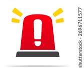 Siren exclamation mark vector isolated illustration