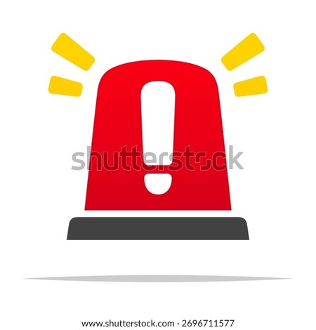 Siren exclamation mark vector isolated illustration