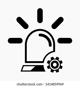 Siren, fire siren  isolated icon. Vector icon.
