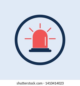 Siren, fire siren new trendy style isolated icon. Alarm icon website design, app, logo, UI. Vector symbol illustration icon.